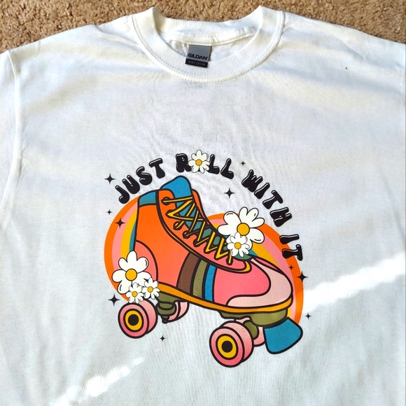 Roll with it Unisex T Shirt - Picture 2 of 3